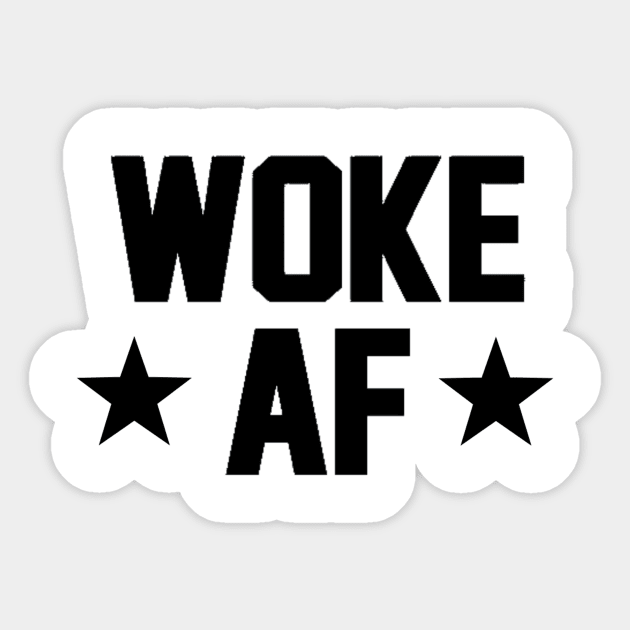 WOKE AF Sticker by Madajae Designs